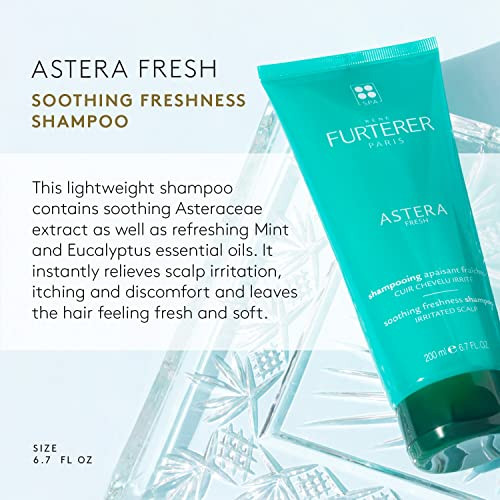 Ren Furterer ASTERA FRESH Soothing Freshness Shampoo Irritated Itchy Scalp Peppermint Eucalyptus 67 fl oz