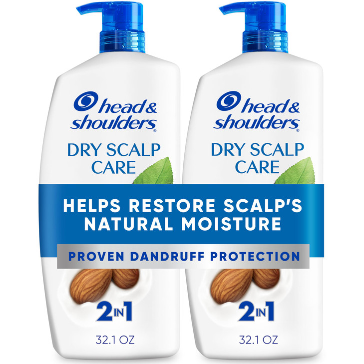 Head Shoulders AntiDandruff Shampoo and Conditioner Dry Scalp Care 2in1 Twin Pack 1 Pyrithione Zinc and Almond Oil for I