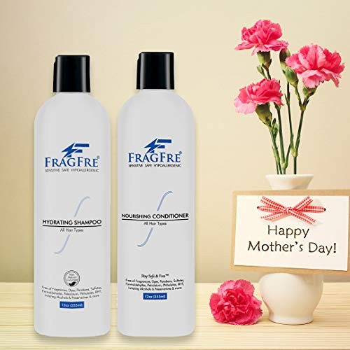 FRAGFRE Hydrating Shampoo and Nourishing Conditioner 12 ozea 2Pack Gift Set Sulfate Free Gluten Free Parabens Free Color