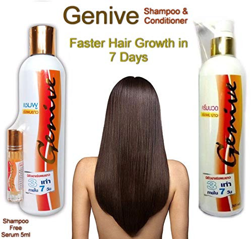 Genive Shampoo Conditioner Long Hair Fast Growth 3X FASTER Lengthen Growth Longer