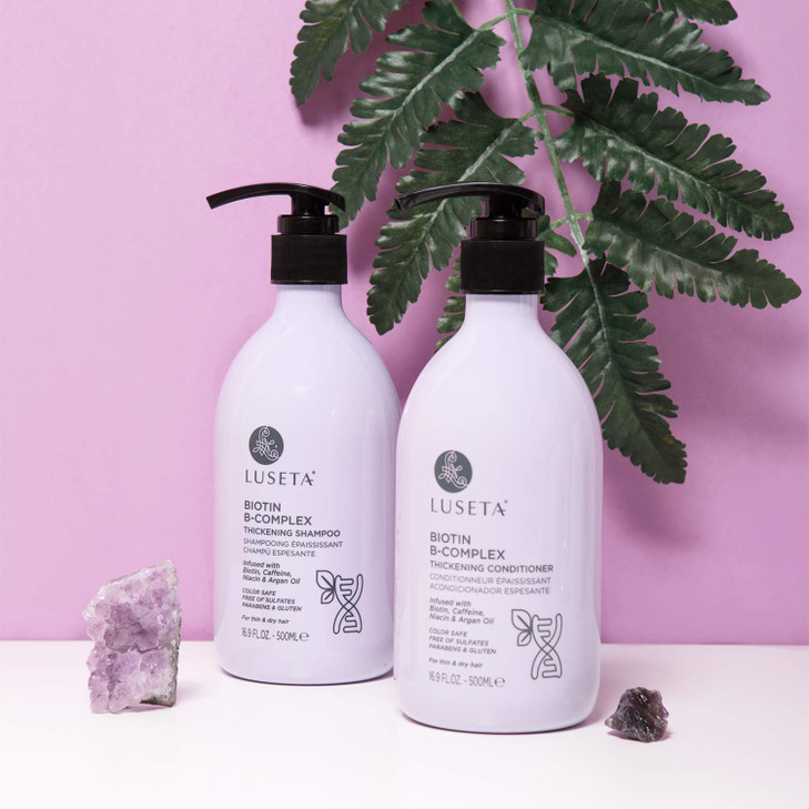 Luseta Biotin BComplex Shampoo Conditioner Set for Hair Growth and Strengthener Hair Loss Treatment for Thinning Hair Wi