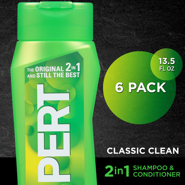 PERT 2in1 Classic Clean Shampoo and Conditioner 135oz 6 Pack