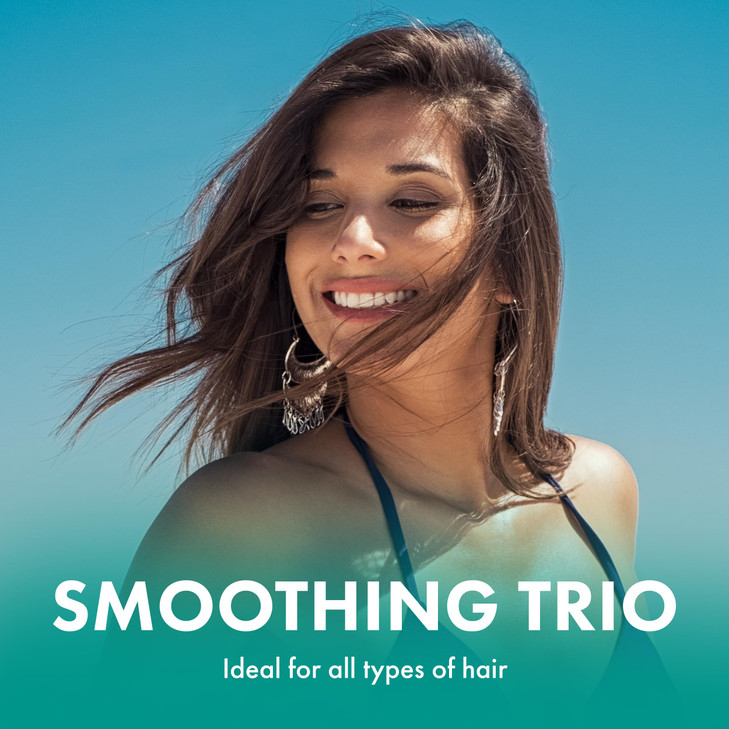 Agave Smoothing Haircare Trio with Shampoo Conditioner Healing Oil Treatment Hydrating Frizz Control 3 fl oz2 fl oz