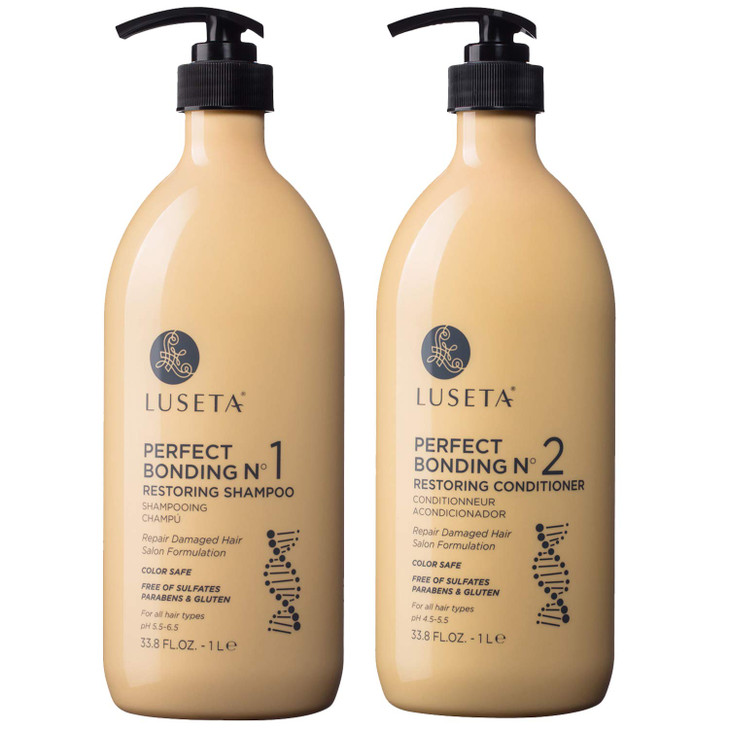Luseta Perfect Bonding Restoring Shampoo Conditioner Set Bond Strengthening Color Longevity for All Hair Type Bond Repai