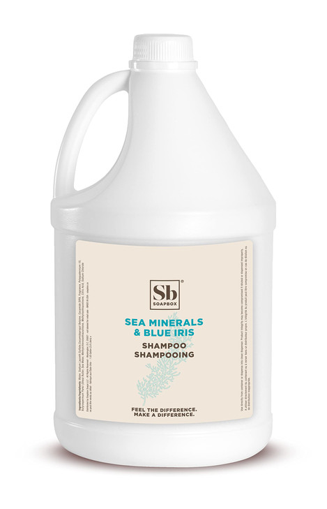 Soapbox Sea Minerals Blue Iris Shampoo Vegan Color Safe Harsh Harsh Sulfate Free Silicone Free Hair Shampoo Refill for H