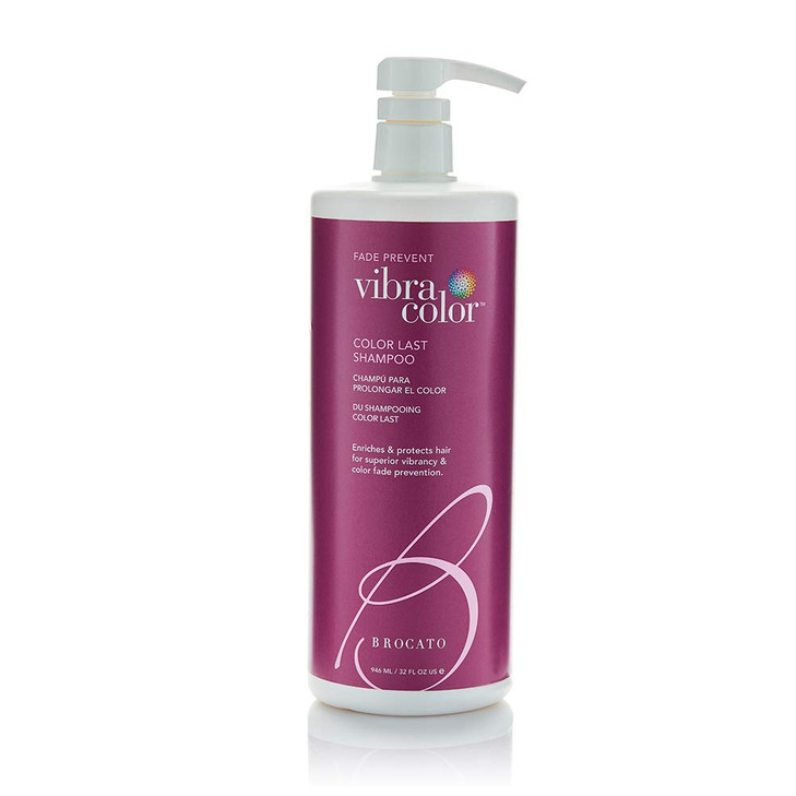Brocato Vibracolor Color Last Shampoo 32 Oz Fade Preventing Enriches Protects Hair For Superior Vibrancy Health Color Fa