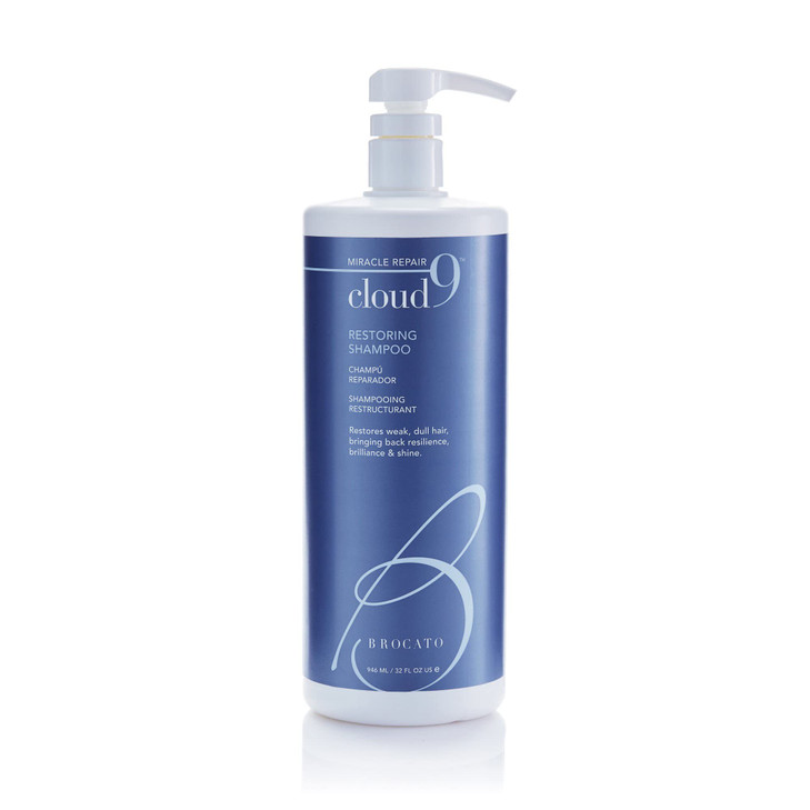 Brocato Cloud 9 Restoring Shampoo 32 Fl Oz Miracle Repair Moisturizing Hydrate Revitalizing Shampoo For Weak Dull Dry Da
