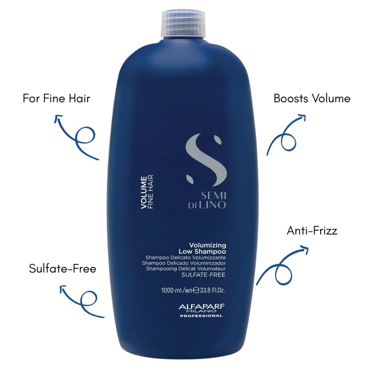ALFAPARF MILANO Semi Di Lino Volume Shampoo For Fine Hair Sulfate Free Volumizing Low Shampoo Adds Intense Volume Thickn