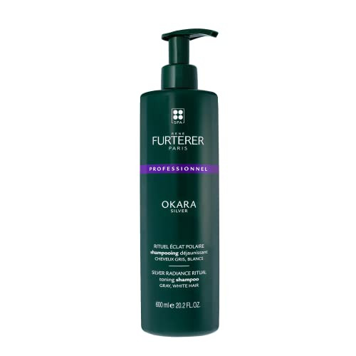 Rene Furterer OKARA SILVER Toning Shampoo Purple Shampoo for Blonde White Grey Silver Pastel Hair Pump 202 oz
