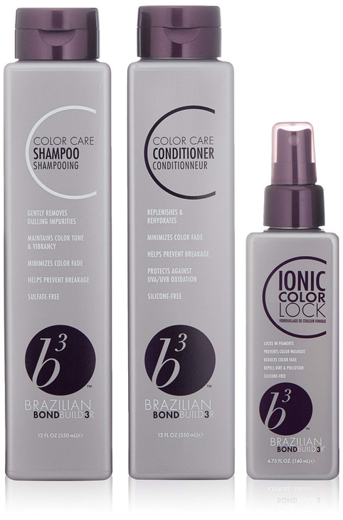 B3 Brazilian Bondbuilder Color Care Shampoo Conditioner with Color Lock2875 fl oz3 Count