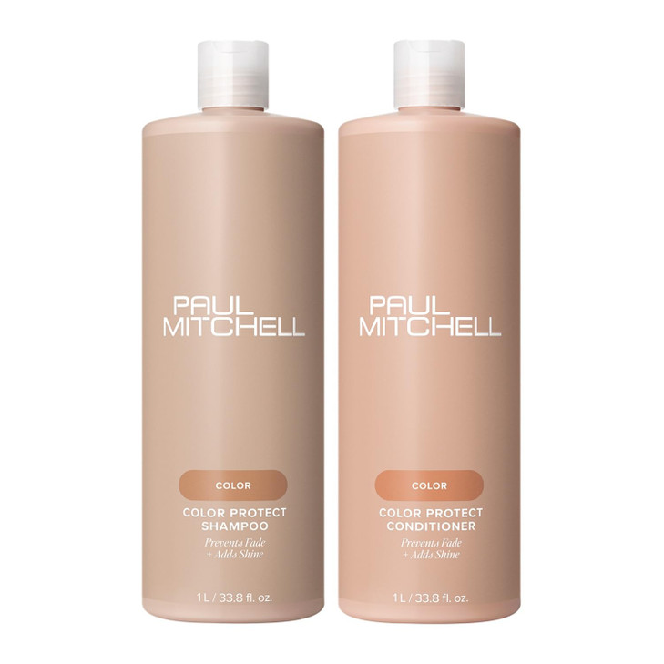 Paul Mitchell Color Protect Shampoo and Conditioner Adds Protection For ColorTreated Hair 338 fl oz Set