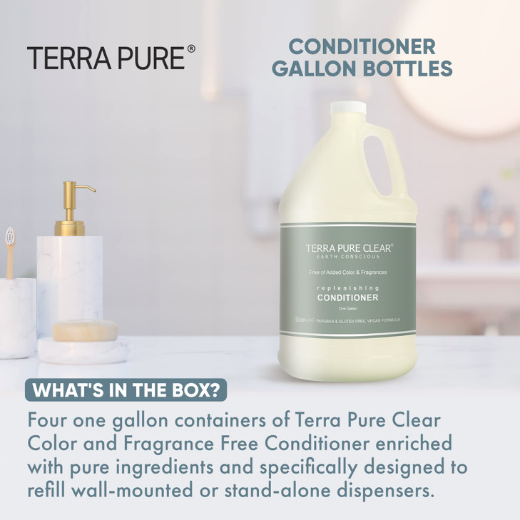Terra Pure Clear Color and Fragrance Free Gallon Size Conditioner Individual