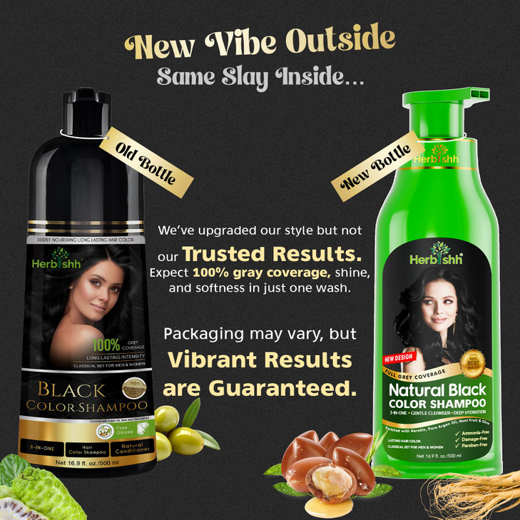 Combo Pack 2pcs Herbishh Hair Color Shampoo 1pc Argan Intense Hair Mask Longlasting Gray Hair Dye 500ml Stimulates Dry F