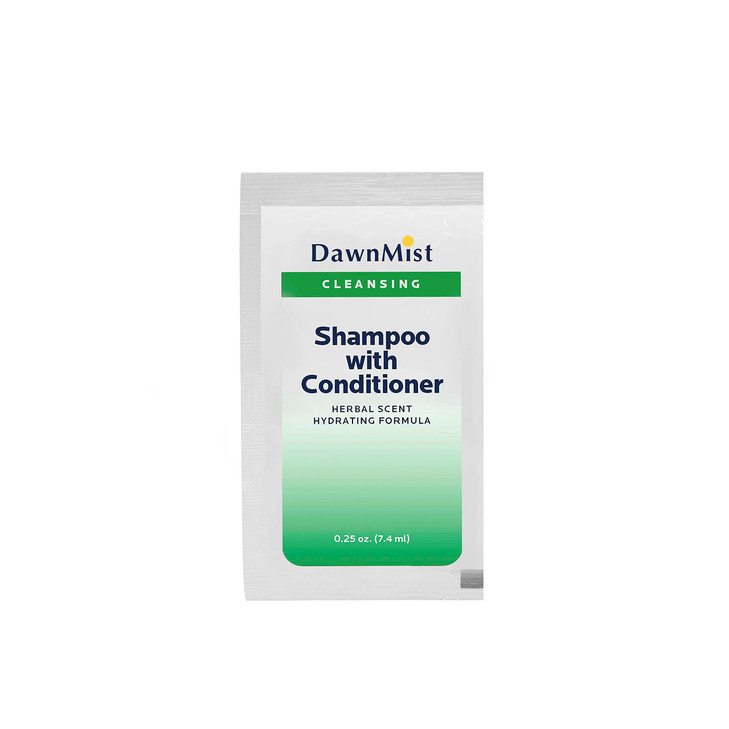 Dukal Dawn Mist Shampoo Conditioner 25 oz SingleUse Packet 100 Boxes of 5 Pack of 500