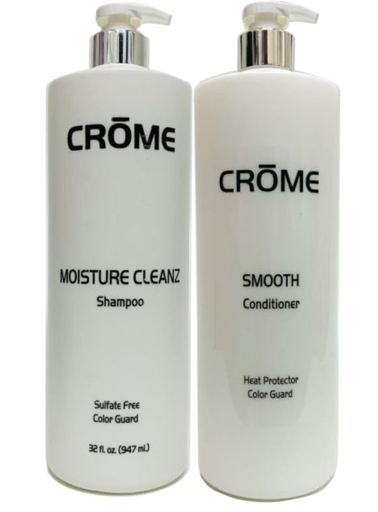 Crome Moisture Cleanz Shampoo Smooth Conditioner 32oz Duo