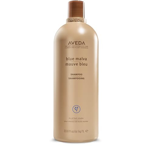 Aveda Blue Malva Shampoo Purple Shampoo for Gray and Blonde Hair Neutralizes Brassiness and Yellow Tones Liter Size 338