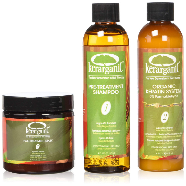 KERATIN TREATMENT SET ORGANIC FORMALDEHYDE FREE 4oz