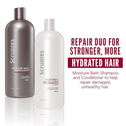 Scruples Moisture Bath Shampoo Moisturex Conditioner Set Nourishing Moisturizing Duo for Dry Frizzy Hair Repair 338 oz