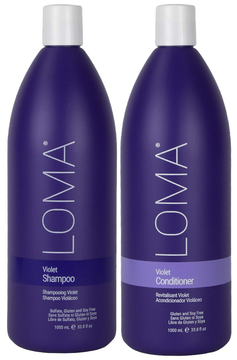 LOMA Violet Shampoo and Violet Conditioner DUO PACK 33 Sulfate Paraben and Gluten FREE