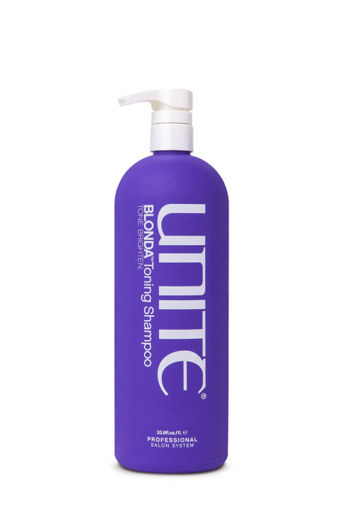 UNITE Hair BLONDA Toning Shampoo Purple Formula to Neutralize Brassiness Brighten Blonde Tones Ideal for Highlighted Col