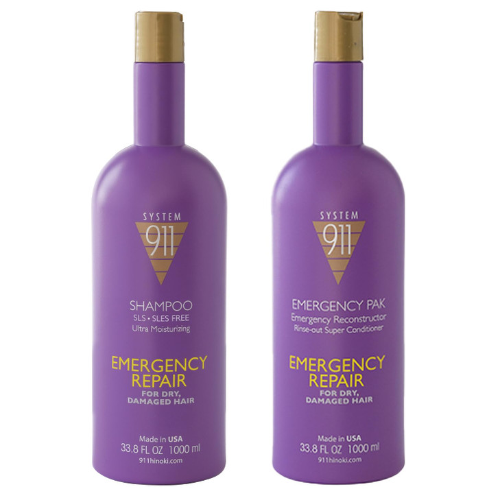Hayashi 911 Shampoo 1000 Ml and 911 Emergency Pack 1000 Ml Combo Package