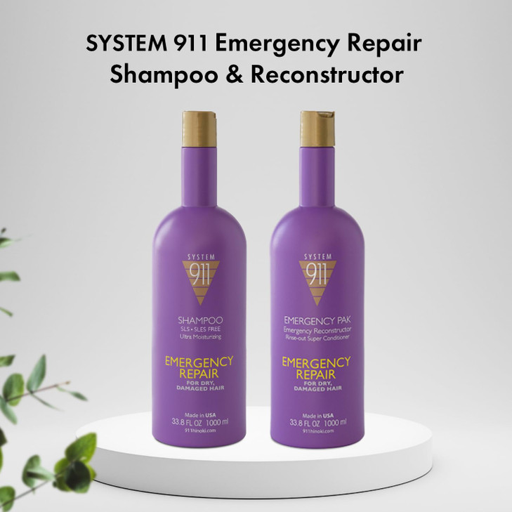 Hayashi 911 Shampoo 1000 Ml and 911 Emergency Pack 1000 Ml Combo Package