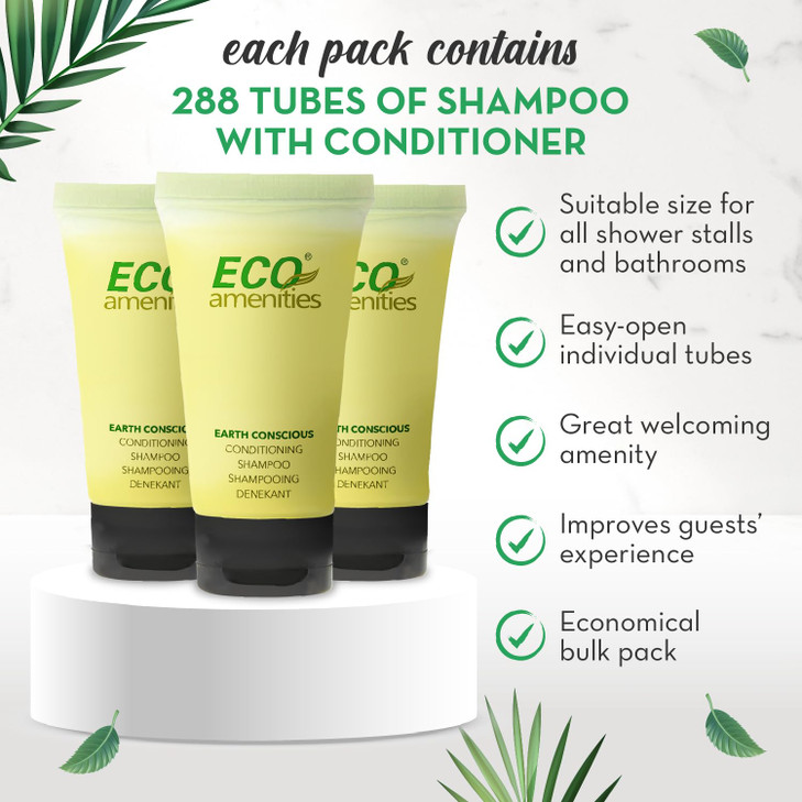 ECO Amenities Conditioning Shampoo Travel Size Shampoo and Conditioner Sets Mini Shampoo Conditioner Sets 2 in 1 Shampoo