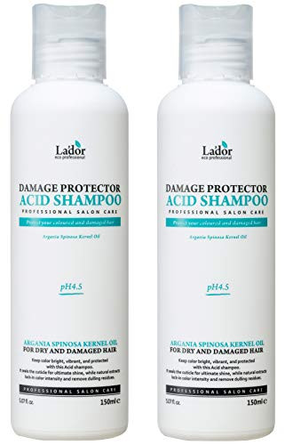 LADOR Damage Protector Acid Shampoo 2x 507 floz 45 pH Acidic Formulation for Hair and Scalp pH Balance Helps Neutralize