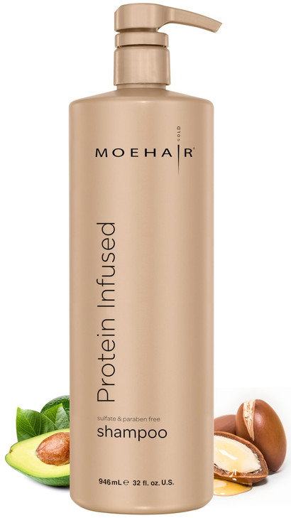 MOEHAIR Protein Infused Shampoo AntiFrizz Moisturizing Strengthening Shampoo for All Hair Types With Proteins Natural Oi