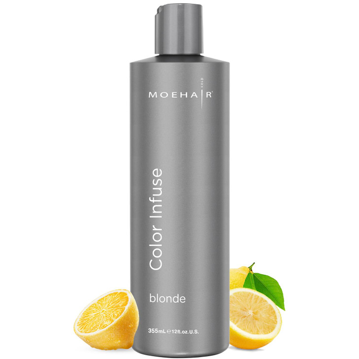 MOEHAIR Color Infuse Blonde 12 Fl Oz Purple Toner for Blonde Hair Neutralizes Brassiness and Unwanted Yellow Tones Salon