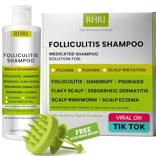 Folliculitis Shampoo Antifungal Shampoo for Seborrheic Dermatitis Scalp Psoriasis Dandruff Soothes Itchy Dry Scalp Clean
