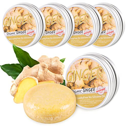 Ginger Hair Regrowth Shampoo Bars Pack of 5 Promotes Hair Growth Natural Organic AntiDandruff and AntiItching Ginger Soa