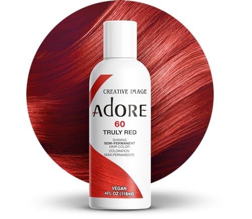 Adore Semi Permanent Hair Color (060 Truly Red) | Vegan & Cruelty-Free Red Hair Dye | No Ammonia, No Peroxide, No Alcohol | 4 Fl Oz online at globaldelivered