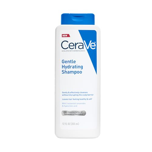 CeraVe Gentle Hydrating Shampoo With Ceramides Niacinamide Hyaluronic Acid For Soft Healthy Looking Hair Scalp Sulfate F