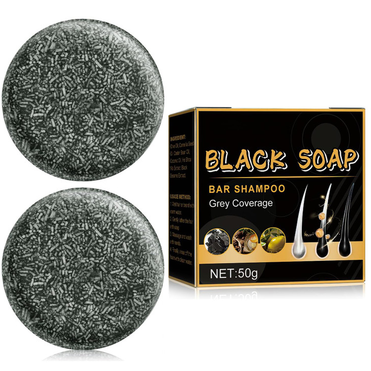 TPTAL Gray Reverse BarCover GrayHairBar SoapNatural Hair Darkening Shampoo Bars for Coverage GrayHair SoapGrays White Ha