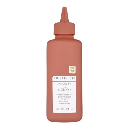 Kristin Ess Hair Moisture Rich Curl Shampoo for All Curls 2A4C Lightly Clarifying Anti Frizz Sulfate Paraben Silicone Fr