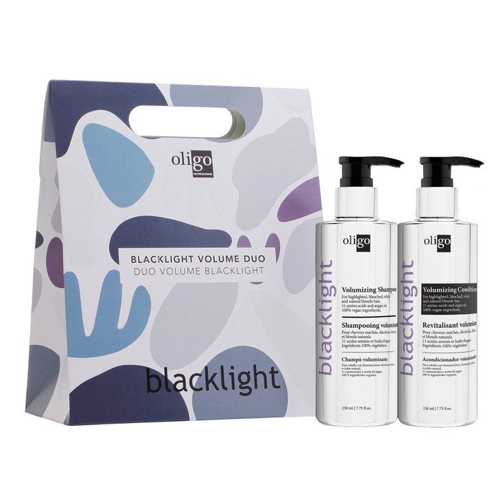 Oligo Professionnel Blacklight Volume Shampoo and Conditioner for blondes Sulfate free Vegan For color treated hair Hydr