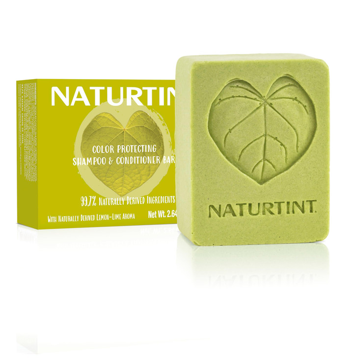 Naturtint Shampoo Conditioner Bar Lemon Lime Naturally Derived Ingredients Cruelty Free All Hair Types Travel Approved