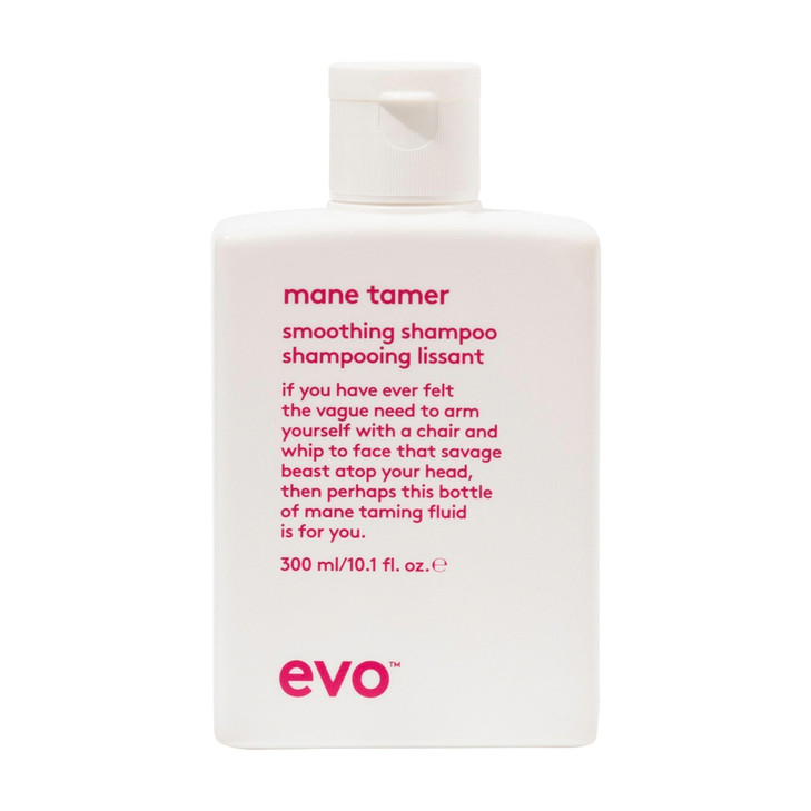 EVO Mane Tamer Smoothing Shampoo for Frizzy ColorTreated Hair Reduces Frizz Controls Unruly Protects Color 101 fl oz