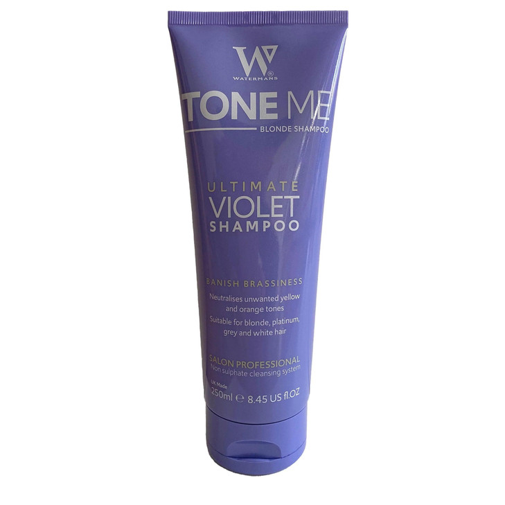Watermans Purple Shampoo Purple Conditioner set with Free Makeup Bag Watermans Life is Better in Blonde set Remove Yello