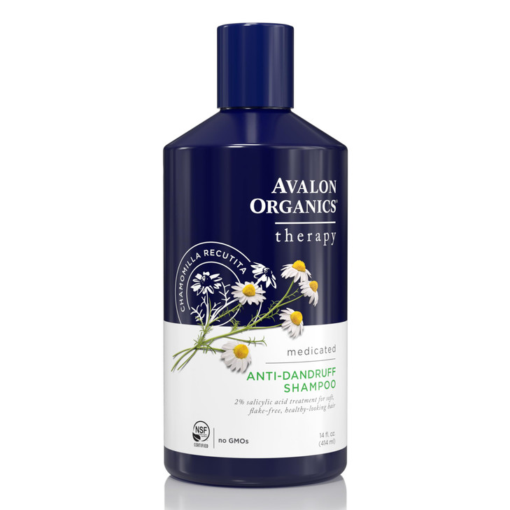 Avalon Organics Therapy Medicated AntiDandruff Shampoo for Soft FlakeFree Hair 14 Fluid Ounces