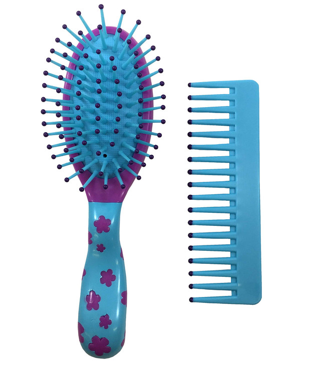 Scunci 2-Piece Girl Set Cushion Brush and Comb in Assorted Colors (1-Pack) online at globaldelivered