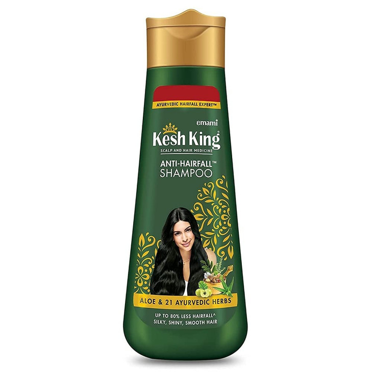 Kesh King Anti Hairfall Shampoo with 21 Ayurvedic Herbs Aloe Vera Provides Healthy Nourished Scalp for Shiny Smooth Hair