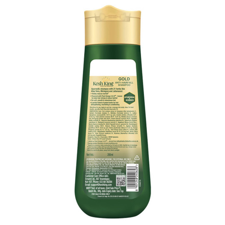 KESH KING Anti Hairfall Shampoo with 21 Ayurvedic Herbs Aloe Vera Provides Healthy Nourished Scalp for Shiny Smooth Hair