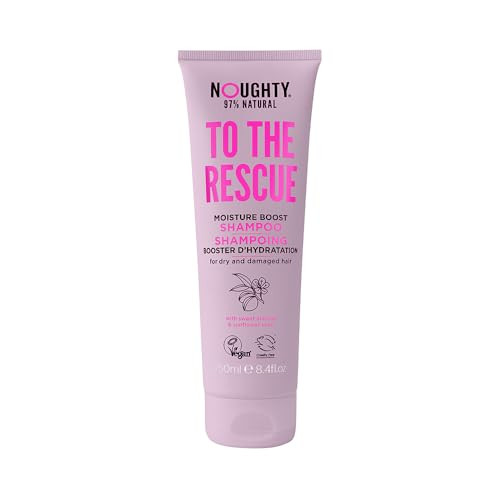 Noughty 97 Natural To The Rescue Moisture Boost Shampoo to Gently Cleanse and Replenish Lost Moisture with Sweet Almond