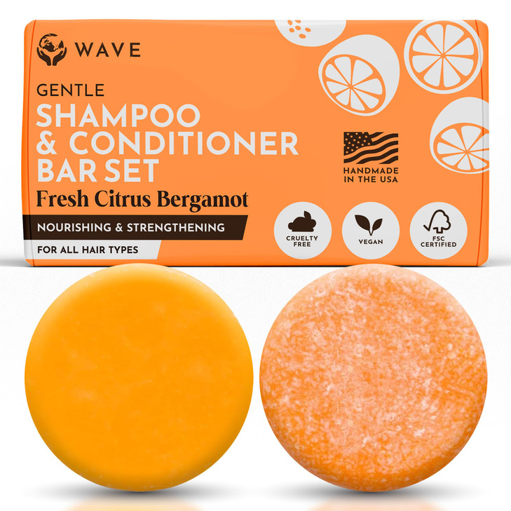 Shampoo and Conditioner Bar Fresh Citrus Sulfate Free Solid Shampoo and Conditioner Bars Set Vegan Hair Care for All Hai
