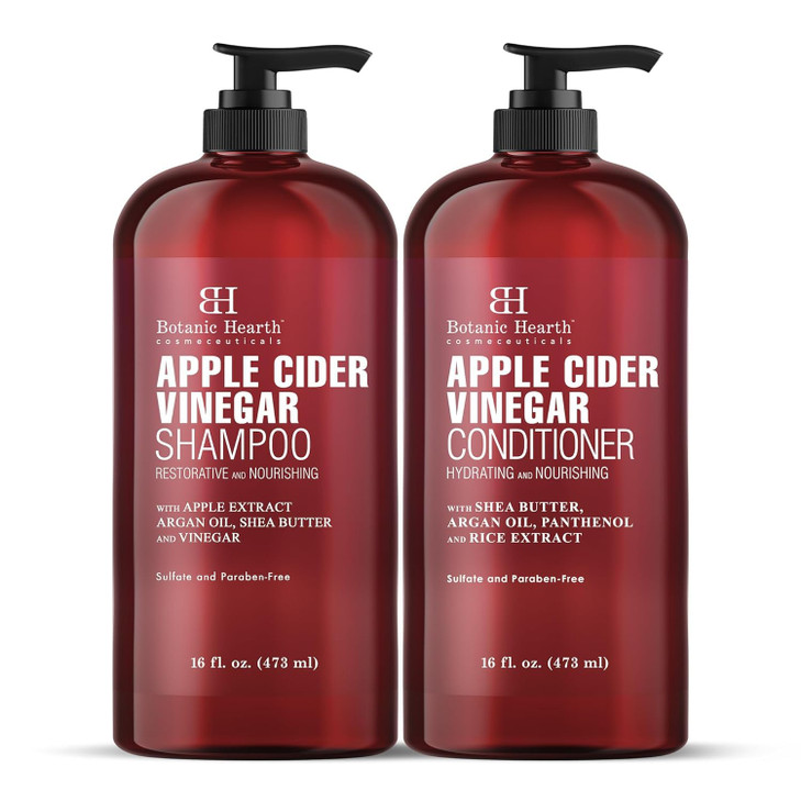 Botanic Hearth Vegan Collagen Infused Tea Tree Shampoo and Conditioner Set 16 fl oz each Sulfate Free Paraben Free For I