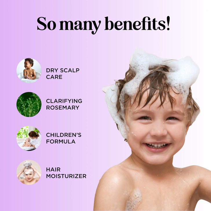 Deep Cleansing Shampoo for Kids Paraben Sulfate Free Kids for Oily Hair and Scalp with Tea Tree and Rosemary Essential O