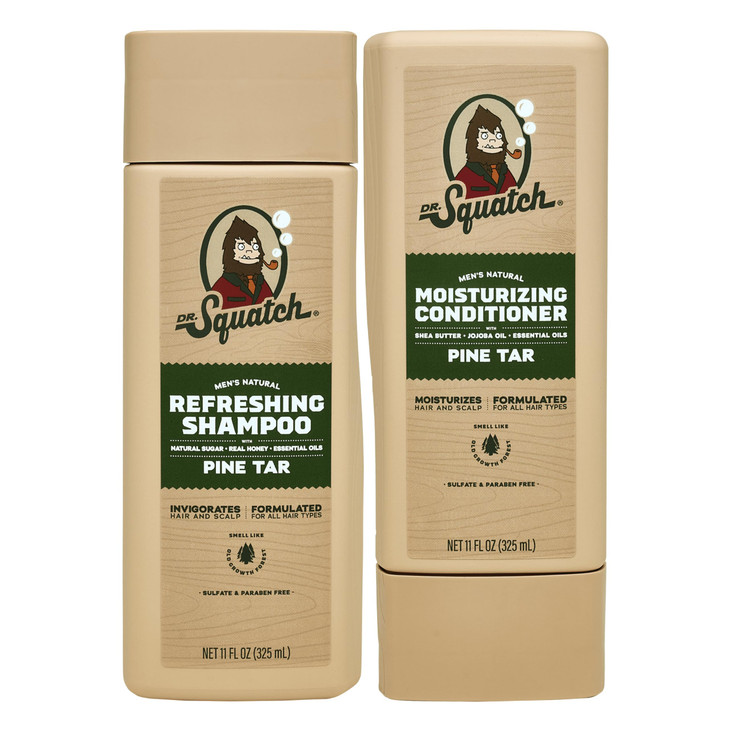 Dr Squatch Natural Mens Shampoo and Conditioner Set Healthy Full Looking Hair Pine Tar Natural Shampoo and Conditioner f