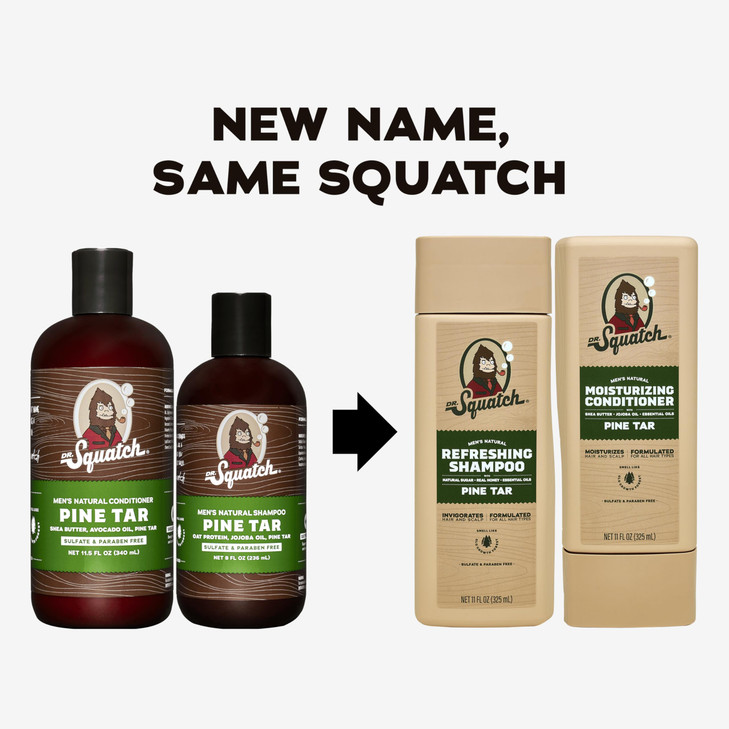 Dr Squatch Natural Mens Shampoo and Conditioner Set Healthy Full Looking Hair Pine Tar Natural Shampoo and Conditioner f
